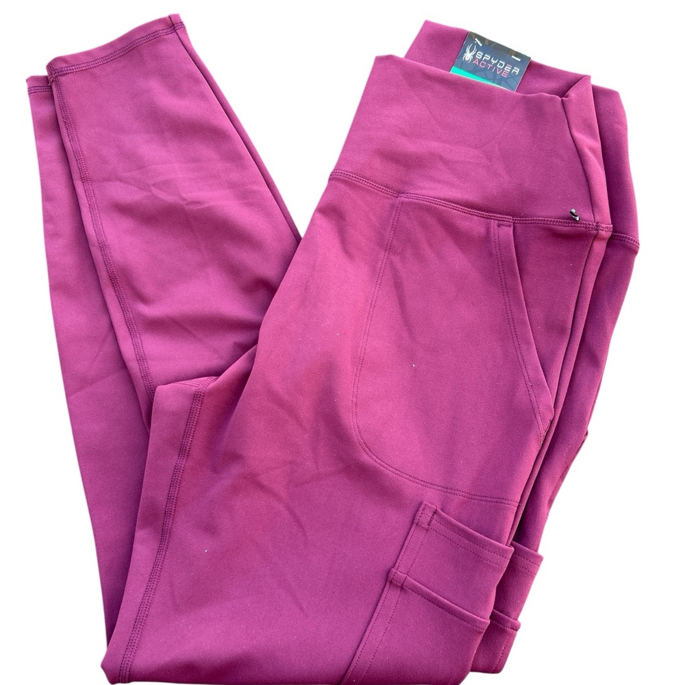Spyder Girls Magenta Active Pocket Leggings